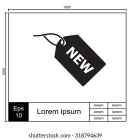 NEW tag vector icon.