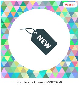 NEW tag vector icon.