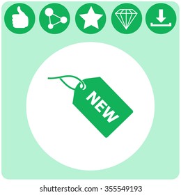 NEW tag vector icon.