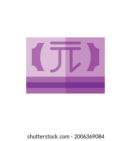 New Taiwan Dollar Flat Icon Logo Illustration Vector Isolated. Money, Bank, and Banknote Icon-Set. Suitable for Web Design, Logo, App, and Upscale Your Business.