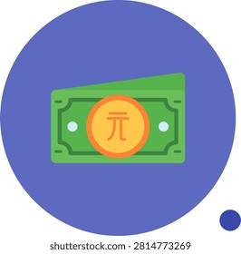 New taiwan dollar vector Icon Design Illustration