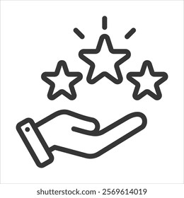 New Talented Outline Icon Vector Illustration