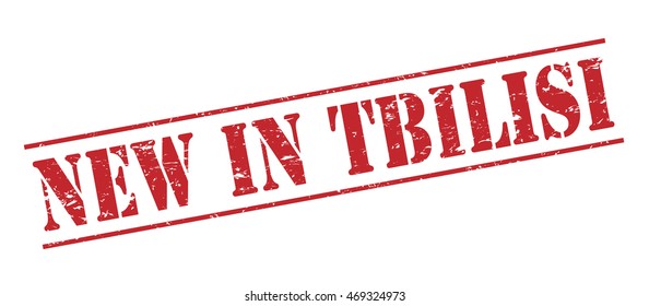 new in tbilisi vector stamp on white background