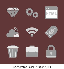 New technologies. Business icon set. Vector format.