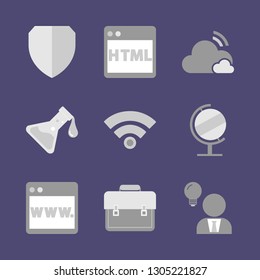 New technologies. Finance and banking icon set.