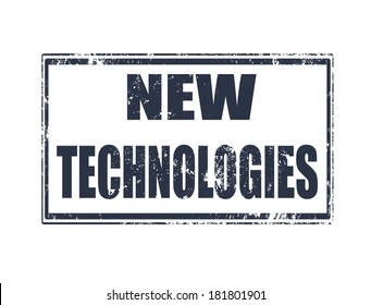 new technologies grunge stamp with on vector illustration