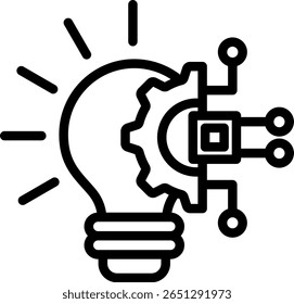 Ilustración vectorial de contorno de icono de Tecnologías Nuevas