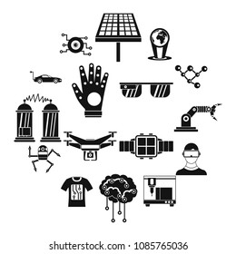New technologies icons set in simple style. Innovative app and gadget set collection vector illustration