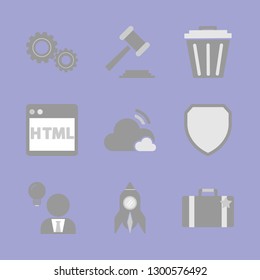 New technologies and service. Icon set.