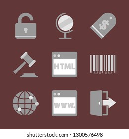 New technologies and service. Icon set.