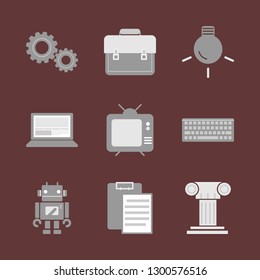 New technologies and service. Icon set.