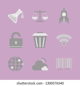 New technologies and service. Icon set.