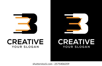 New Technology B Logo Template Vector and letter B logo illustration