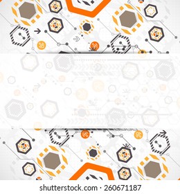 New technology hexagonal business background. Vector