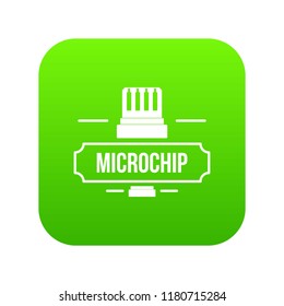 New technology icon green vector isolated on white background