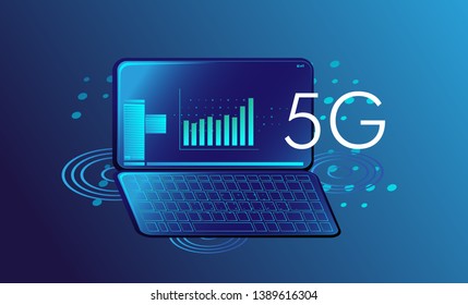 	
New technology Internet connection, the concept of 5G whole network, sense of science and technology graphic design.