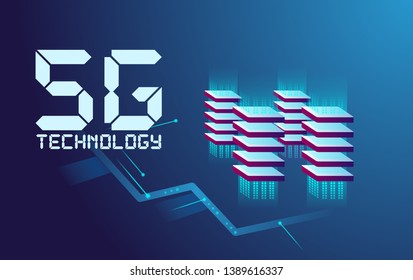 	
New technology Internet connection, the concept of 5G whole network, sense of science and technology graphic design.