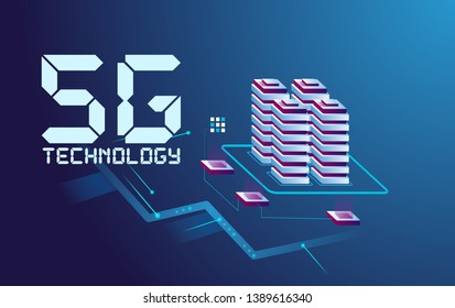 	
New technology Internet connection, the concept of 5G whole network, sense of science and technology graphic design.