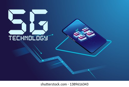 	
New technology Internet connection, the concept of 5G whole network, sense of science and technology graphic design.