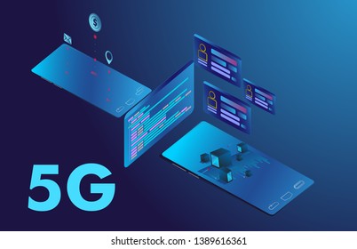 	
New technology Internet connection, the concept of 5G whole network, sense of science and technology graphic design.