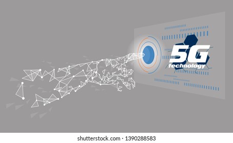 New technology Internet connection, the concept of 5G whole network, sense of science and technology graphic design.