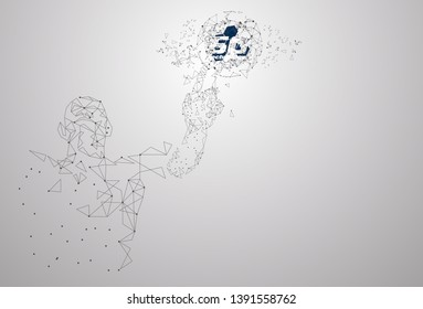 New technology Internet connection, the concept of 5G whole network, sense of science and technology graphic design.