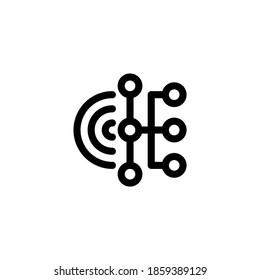 Nueva tecnología Icono moderno y futuro, logotipo, vector