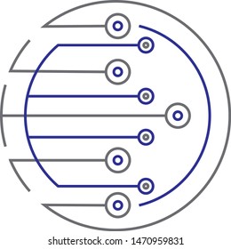 new technology system future logotype