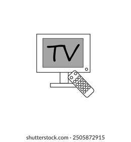 new television vector type icon