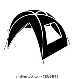 New tent icon. Simple illustration of new tent vector icon for web design isolated on white background