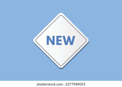 New text Button. New Sign Icon Label Sticker Web Buttons