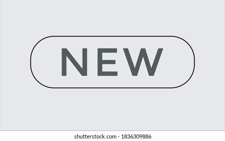 new text button. web button new. label sign icon new. new