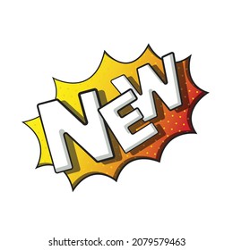 Neues Textetikett im Zeichenstil, einzelne Vektorgrafik. Zeichnen Sie Objektgrafik für Ihre Präsentation, Unterrichtsmaterialien oder andere, wie Sie möchten.