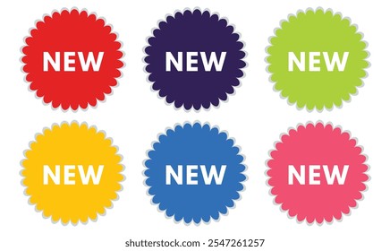  New text label symbol in graphic design vector illustration for use.