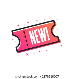 New Text on Coupon for Shopping Advertising