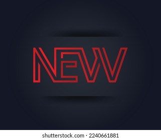 New text typography design pattern vector