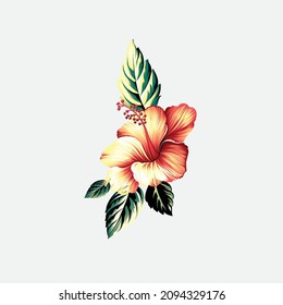 new textile digital design hand drawn watercolor flowers composition floral illustration botanic composition
