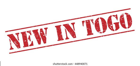new in togo vector stamp on white background