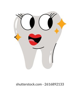New tooth vector Sticker. Eps 10 file