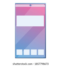 New touch smartphone icon. Cartoon of new touch smartphone vector icon for web design isolated on white background