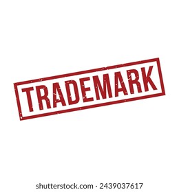 New Trademark Stamp, Trademark Grunge Square Sign