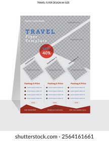 New travel flyer design template
