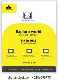 new Travel flyer template Design