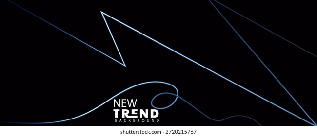 Nuevo fondo de la tendencia con líneas azules y triángulo
