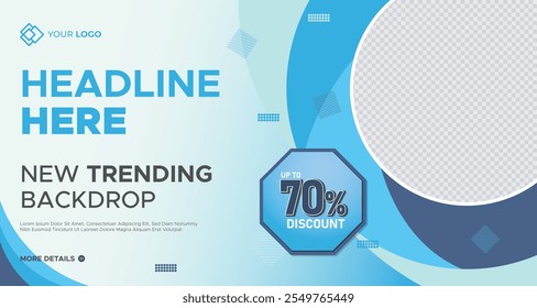 New Trend Business Presentation Slides Background Template. Geometrical Shape Corporate Business Web Banner. Innovative Layouts and Creative Backdrop for Header, Slides, Flyer, Invitation Cover