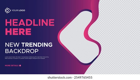 New Trend Business Presentation Slides Background Template. Geometrical Shape Corporate Business Web Banner. Innovative Layouts and Creative Backdrop for Header, Slides, Flyer, Invitation Cover