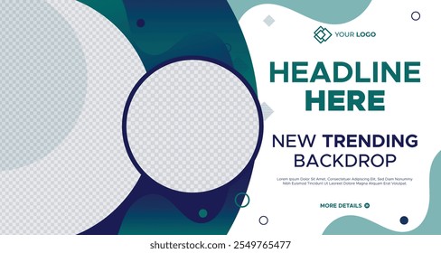New Trend Business Presentation Slides Background Template. Geometrical Shape Corporate Business Web Banner. Innovative Layouts and Creative Backdrop for Header, Slides, Flyer, Invitation Cover