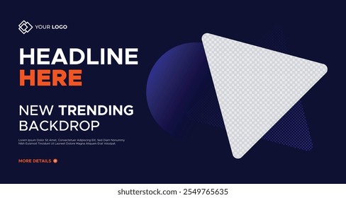 New Trend Business Presentation Slides Background Template. Geometrical Shape Corporate Business Web Banner. Innovative Layouts and Creative Backdrop for Header, Slides, Flyer, Invitation Cover