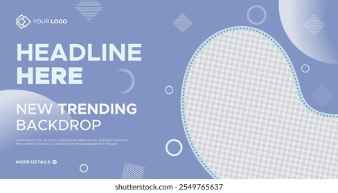 New Trend Business Presentation Slides Background Template. Geometrical Shape Corporate Business Web Banner. Innovative Layouts and Creative Backdrop for Header, Slides, Flyer, Invitation Cover