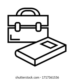 Neues Trendsymbol-Design. Briefkasten und Buchvektor für Büro, Web, Apps, i, Marktplatz Symbol Illustration.
